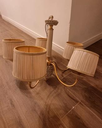Straordinario  lampadario "Le porcellane" 5 luci