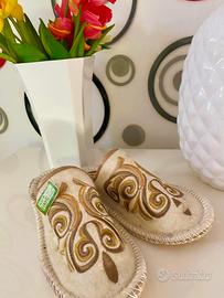 Nuove Pantogole Lana Mongolia Handmade