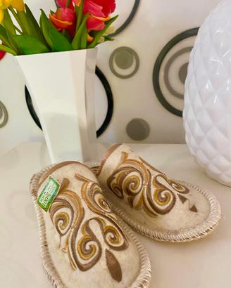 Nuove Pantogole Lana Mongolia Handmade