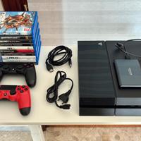 PS4 + Cavi + 2 Controller + 10 Giochi + Hard Disk