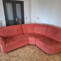 Divano curvo in alcantara sfoderabile
