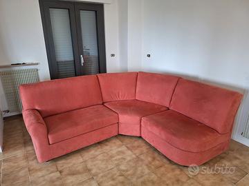 Divano curvo in alcantara sfoderabile