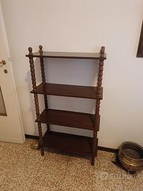 Etagere a 4 ripiani in noce