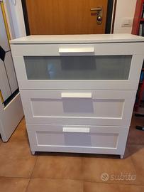 cassettiera brimnes ikea bianca