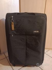 Valigia Ormi nero unisex codice e quattro rotelle