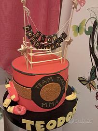 Torta scenografica ring Boxe