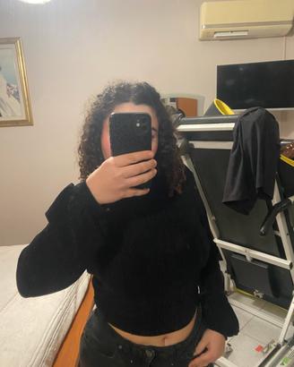 top nero glitterato SHEIN