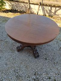 Tavolo rotondo in legno allungabile