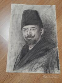 Ritratto a carboncino antico