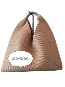Maxi Hobo color corda in raffia naturale e pelle