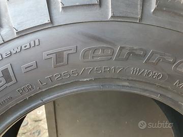 gomma fuoristrada  255 75 17 