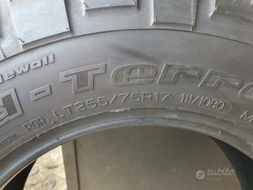 gomma fuoristrada  255 75 17 