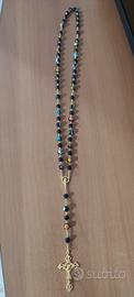 Collana rosario in vetro di murano 