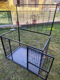 Kennel per cani XL 107x70x75 cm – doppia porta