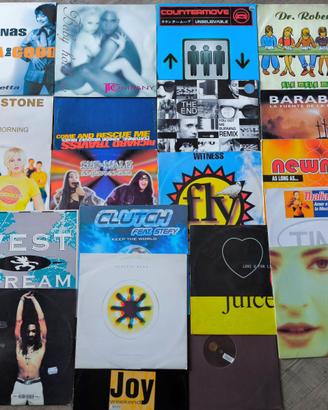 lotto set 21 dischi mix 12'' per djs dance anni 90