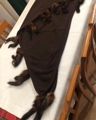 Scialle Con Code di visone