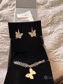 Set orecchini e bracciale brosway farfalla nuovi