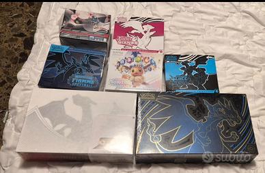 stock pokemon etb e collezione ultra premium 