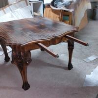 Tavolo vintage in legno massello con prolunga