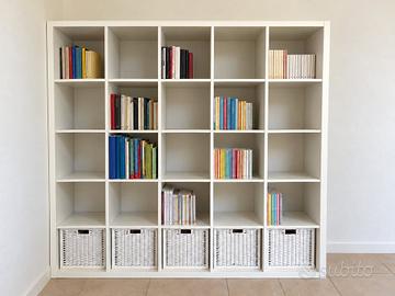 Libreria IKEA bianca 25 vani 186x185x40 cm
