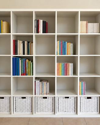 Libreria IKEA bianca 25 vani 186x185x40 cm
