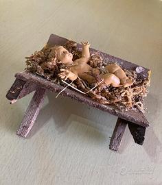 Gesù Bambino con culla Fontanini