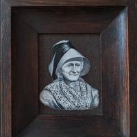 quadro in smalto su pietra lavica j. Borel