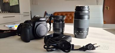 Fotocamera Canon 1300d + obiettivi 18-55 e 75-300