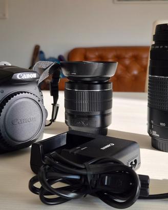 Fotocamera Canon 1300d + obiettivi 18-55 e 75-300