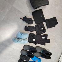 Vari articoli per la neve per bambini