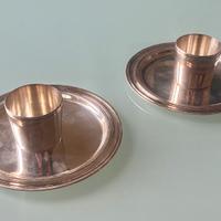 Christofle - set 2 bicchieri e due piatti vintage
