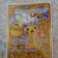 Carta Pikachu ex Gold secret rare 