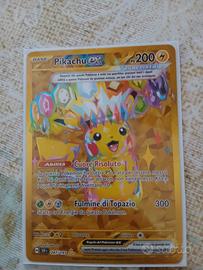 Carta Pikachu ex Gold secret rare 