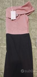 Grace Karin vestito elegante rosa nero