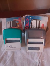 Lotto 2 timbro timbri autoinchiostrante Colop