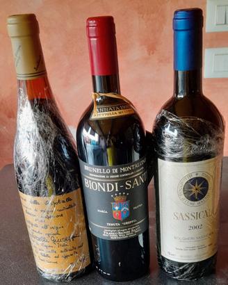 Sassicaia Brunello Biondi Santi amarone Quintarell