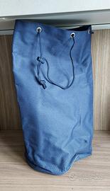 sacca/zaino blu in nylon resistente, NUOVA