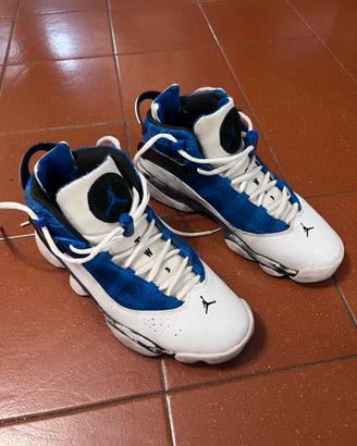 Nike Air Jordan 6 Rings "Team Royal" bianche e blu