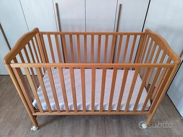 Lettino Legno Bambino + 2 Materassi