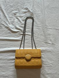 Borsa a tracolla giallo senape trapuntata