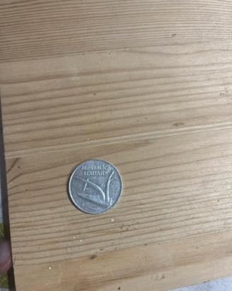 10 lire repubblica italiana 1981 errore di conio