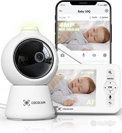 COCOCAM BABY 10Q Baby Monitor 2K 4MP AI NUOVO