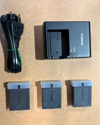 Kit 3 batterie Canon LP-E10 con caricabatterie