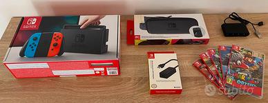 Nintendo Switch ed.2017 + 5 giochi + accessori