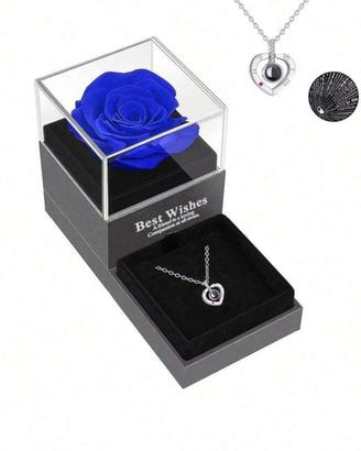 Cofanetto con rosa più collana