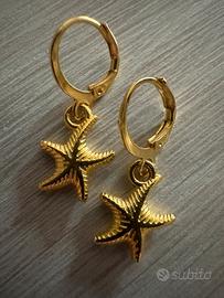 Orecchini stella marina dorati