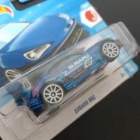 Modellino Hotwheels blu Subaru brz