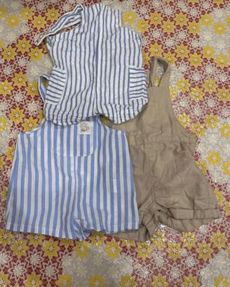 Set di salopette per neonati 6-9 mesi