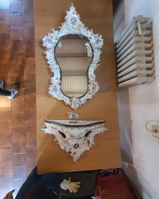 SPECCHIERA CONSOLE IN CERAMICA