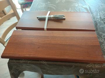 mensole in legno color noce 